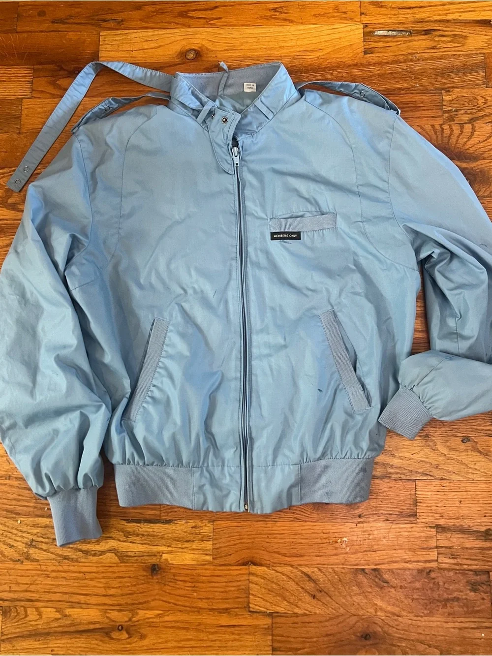 Members only Light Blue Zip-Front Jacket